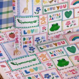 Wee Blue Bell 'Patchwork' Fitted Sheet - Size: Single - thumbnail 2
