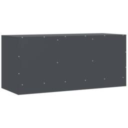 Berkfield Home TV Cabinet Anthracite 99x39x44 cm Steel in Dark Grey - Size: 99 x 39 x 44 cm - thumbnail 9