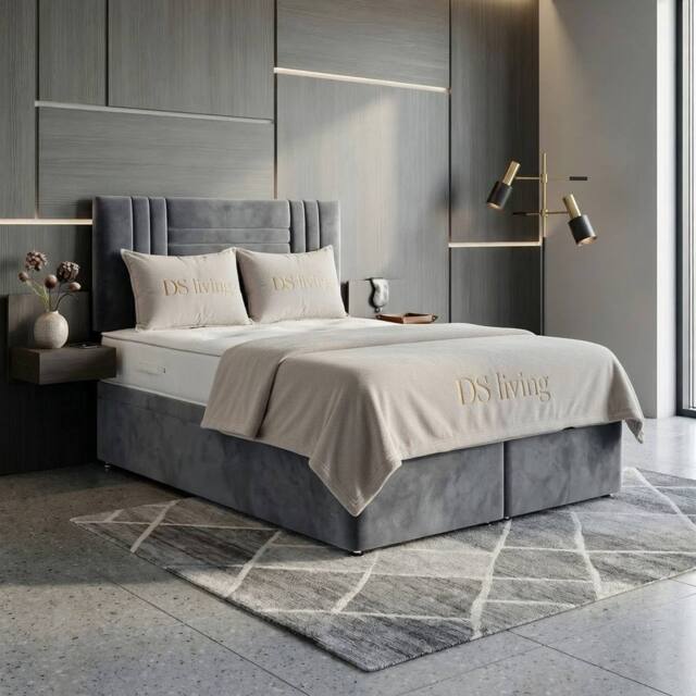 DS Living Orion Silver Ottoman Bed - Size: Double - image 1