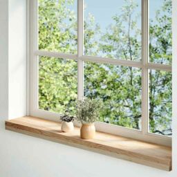 Berkfield Home Window Sills 2 pcs¬†Untreated 90x15x2 cm Solid Wood Oak in Brown - Size: Medium - thumbnail 2
