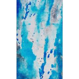 Wyld and Coco Multicolour Watercolour Abstract Area Rug 80 x 150 cm in Blue - Size: 80 cm x 150 cm - thumbnail 2