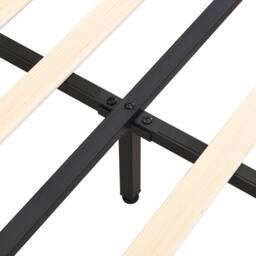 Levede King Bed Frame Metal & Wood Plush Upholstered Mattress Base in Beige - thumbnail 6