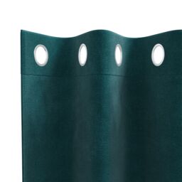 Berkfield Home Blackout Curtains with Eyelets 2 pcs Dark Green Velvet - thumbnail 5
