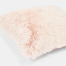 OHS 2 Pack Fluffy Ultra Soft Plush Two Tone Square Cushion Covers in Light Pink - Size: 45 cm x 45 cm - thumbnail 4