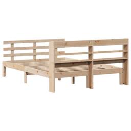 Berkfield Home Bed Frame with Headboard without Mattress 135x190 cm Double in Light Tan - thumbnail 8