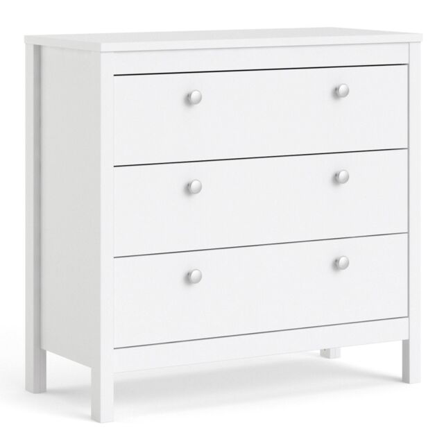 Furniture To Go Madrid Chest 3 Drawers in White