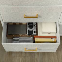 STILVORA Chest of Drawers with 9 Drawers & Steel Frame in Cream - thumbnail 7
