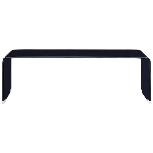 Berkfield Home Coffee Table Black 98x45x31 cm Tempered Glass - Size: 98 x 45 x 31 cm - image 1