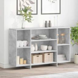 Berkfield Home Sideboard Concrete Grey 120x30x75 cm Engineered Wood - Size: 120 x 30 x 75 cm - thumbnail 2