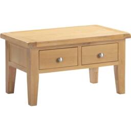 Seconique Windsor 2 Drawer Coffee Table (Fully Assembled) in Light Oak - thumbnail 5