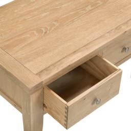 Seconique Windsor 2 Drawer Coffee Table (Fully Assembled) in Light Oak - thumbnail 7