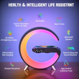 Karen M 5 In 1 Portable Fast Charging Multifunction Wireless Charger Charging Stand in Black - thumbnail 2