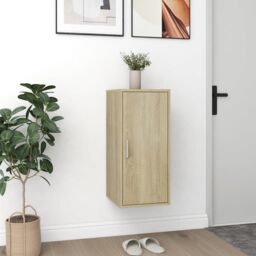 Berkfield Home Shoe Cabinet Sonoma Oak 32x35x70 cm Engineered Wood in Brown - Size: 32 x 35 x 70 cm - thumbnail 3