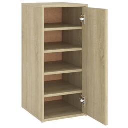 Berkfield Home Shoe Cabinet Sonoma Oak 32x35x70 cm Engineered Wood in Brown - Size: 32 x 35 x 70 cm - thumbnail 2