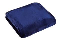 Rapport Home Dyed Mink Faux Fur Polyester Super Soft Cosy Plain Throw in Navy - Size: 150 cm × 200 cm - thumbnail 2