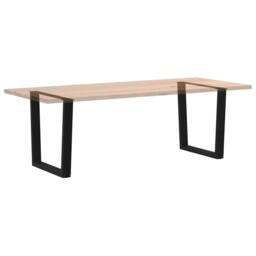 Berkfield Home Dining Table Legs V-Shape 2 pcs Black 90x(72-73.3) cm Steel - thumbnail 8