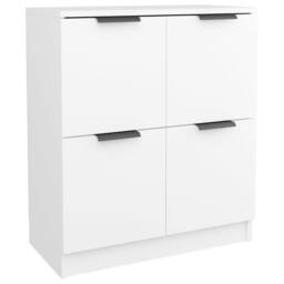 Berkfield Home Sideboards 2 pcs White 60x30x70 cm Engineered Wood - Size: 60 x 30 x 70 cm - thumbnail 1