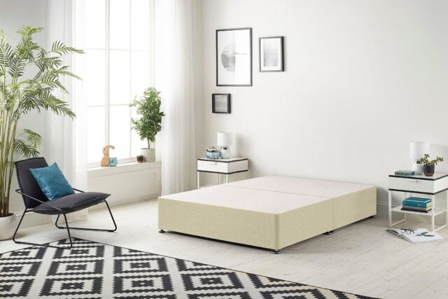 Somnior Ziggy Platform Bed Base in Cream - Size: Double - image 1