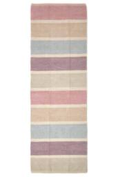 Homescapes Cotton Chenille Striped Hall Runner, 66 x 200 cm in Grey - Size: 66 cm x 200 cm - thumbnail 2