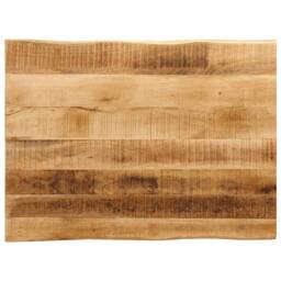 Berkfield Home Table Top Live Edge 80x60x3.8 cm Solid Wood Rough Mango in Brown - thumbnail 2