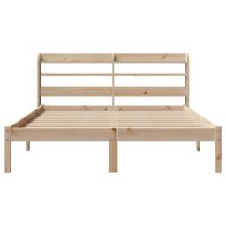 Berkfield Home Beautiful Bed Frame without Mattress 160x200 cm Solid Wood Pine in Light Brown - thumbnail 4