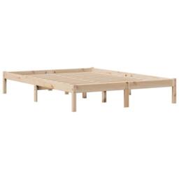 Berkfield Home Beautiful Bed Frame without Mattress 160x200 cm Solid Wood Pine in Light Brown - thumbnail 7