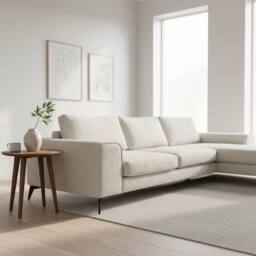 Abakus Direct Venice Chenille Corner Right Sofa with Extra-wide Padded Arms in White - thumbnail 8