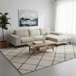 Abakus Direct Venice Chenille Corner Right Sofa with Extra-wide Padded Arms in White - thumbnail 2