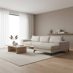 Abakus Direct Venice Chenille Corner Right Sofa with Extra-wide Padded Arms in White - thumbnail 7
