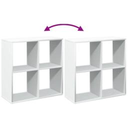 Berkfield Home Room Divider Bookcase White 69.5x29x69.5 cm Engineered Wood - thumbnail 8