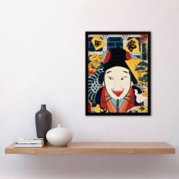 Artery8 Kunichika Framed Wall Art Print Portrait of Theatre Actor Japan - Size: A4 - thumbnail 2