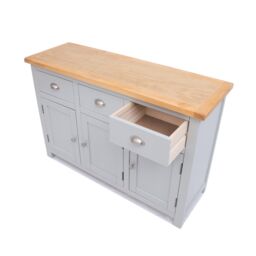 Cabinet Bits Argenta Light Grey 3 Drawer 3 Door Sideboard Chrome Cup Handle - thumbnail 5
