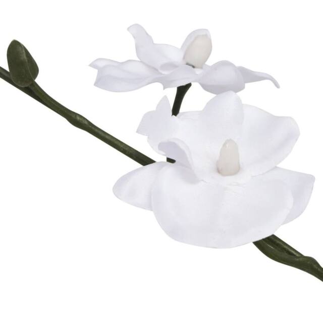 Berkfield Home Artificial Orchid Plant with Pot 30 cm White - image 1