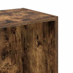 Berkfield Home Decorative Bookcase Smoked Oak 40x30x77 cm Engineered Wood in Brown - Size: 40 x 30 x 77 cm - thumbnail 8