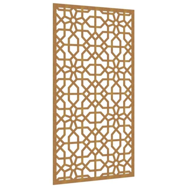 Berkfield Home Garden Wall Decoration 105x55 cm Corten Steel Moorish Design in Brown - image 1
