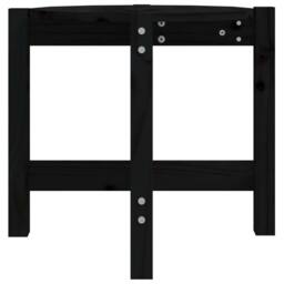 Berkfield Home Beautiful Coffee Table Black Ã˜ 52.5x45 cm Solid Wood Pine - thumbnail 6