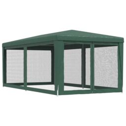 Berkfield Home Party Tent with 6 Mesh Sidewalls Green 3x6 m HDPE - thumbnail 5