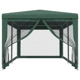Berkfield Home Party Tent with 6 Mesh Sidewalls Green 3x6 m HDPE - thumbnail 3