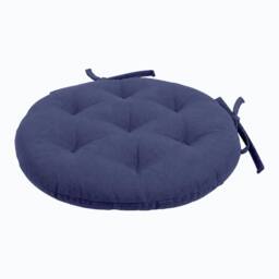 Harbour Housewares Round Seat Pad - 40 x 40cm in Navy - Size: 40 x 40 cm - thumbnail 1