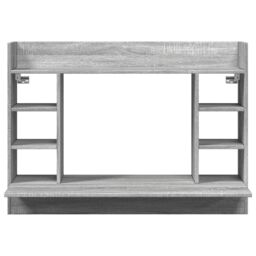 Berkfield Home Wall-Mounted Desk Grey Sonoma 105x48x75 cm Engineered Wood - Size: 105 x 48 x 75 cm - thumbnail 4