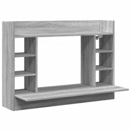Berkfield Home Wall-Mounted Desk Grey Sonoma 105x48x75 cm Engineered Wood - Size: 105 x 48 x 75 cm - thumbnail 2