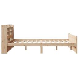 Berkfield Home Bed Frame with Headboard without Mattress 150x200 cm King Size in Natural - thumbnail 7