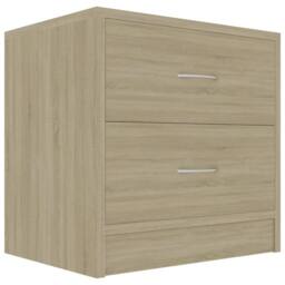 Berkfield Home Bedside Cabinets 2 pcs Sonoma Oak 40x30x40 cm Engineered Wood in Light Tan - Size: 40 x 30 x 40 cm - thumbnail 3