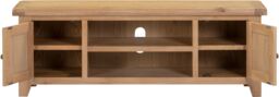 Seconique Windsor Straight TV Unit (Fully Assembled) in Light Oak - thumbnail 3