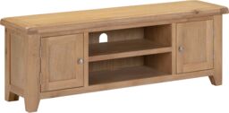 Seconique Windsor Straight TV Unit (Fully Assembled) in Light Oak - thumbnail 4