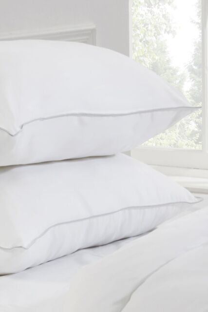 BHS Duck Feather Pillow Pair in White - Size: Double - image 1