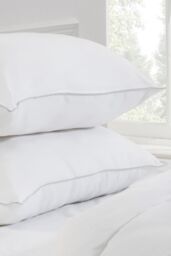 BHS Duck Feather Pillow Pair in White - Size: Double - thumbnail 1