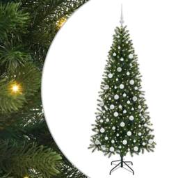 Berkfield Home Artificial Christmas Tree with 300 LEDs Green 180 cm PE & PVC - thumbnail 2