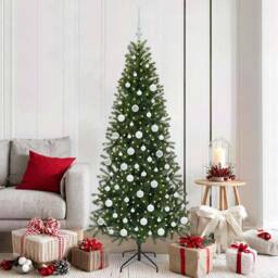 Berkfield Home Artificial Christmas Tree with 300 LEDs Green 180 cm PE & PVC - thumbnail 1