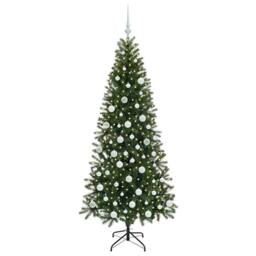 Berkfield Home Artificial Christmas Tree with 300 LEDs Green 180 cm PE & PVC - thumbnail 3